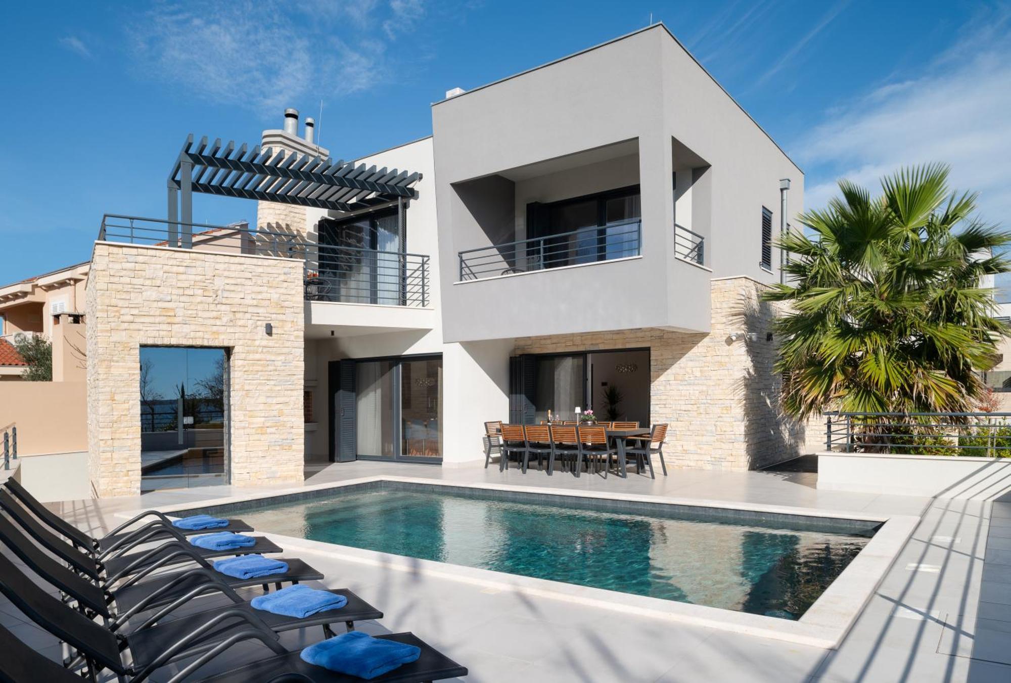 Villa Roca With Heated Pool And Sauna Privlaka  Exterior foto