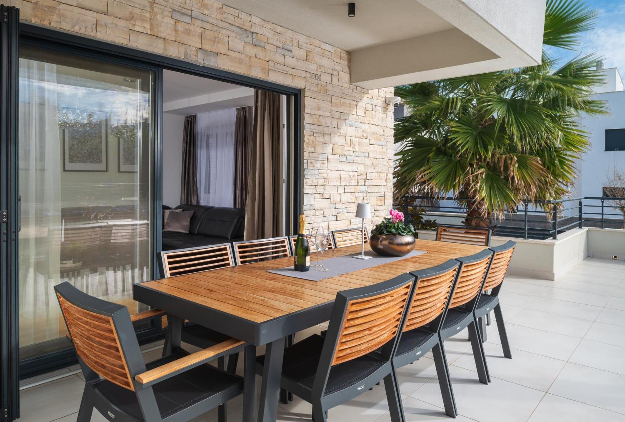 Villa Roca With Heated Pool And Sauna Privlaka  Exterior foto